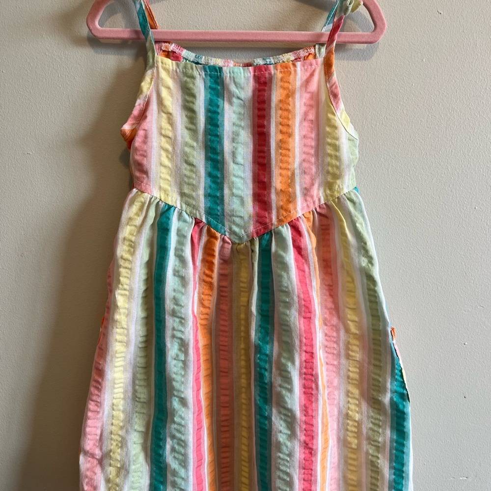 Colorful Striped Kids Summer Dress 3T